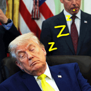 Donald Trump sleeping