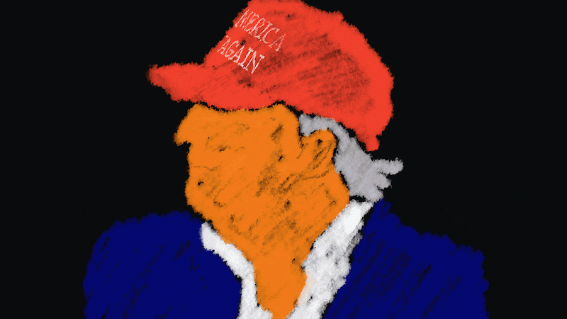 Donald Trump glitch animated gif