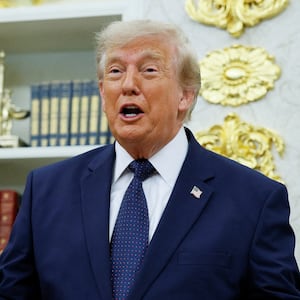 President Donald Trump speaks during an event to mark the launch of "Trump Accounts" in the Oval Office at the White House on July 6, 2026.