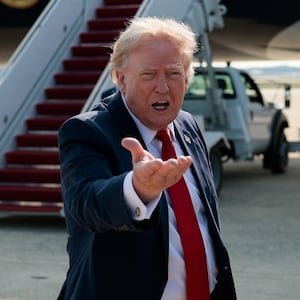 U.S. President Donald Trump gestures as he speaks with reporters before boarding the new Air Force One, a plane gifted by the Qatari government, at Joint Base Andrews, Maryland, U.S., July 1, 2026. REUTERS/Evan Vucci