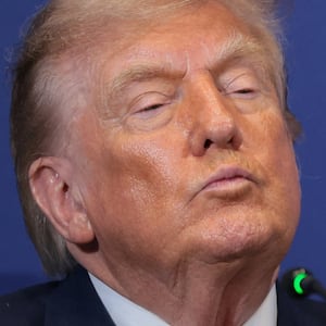 U.S. President Donald Trump reacts at the Pennsylvania Defense and Innovation Summit at the United States Army War College in Carlisle, Pennsylvania, U.S., July 15, 2026. REUTERS/Kylie Cooper