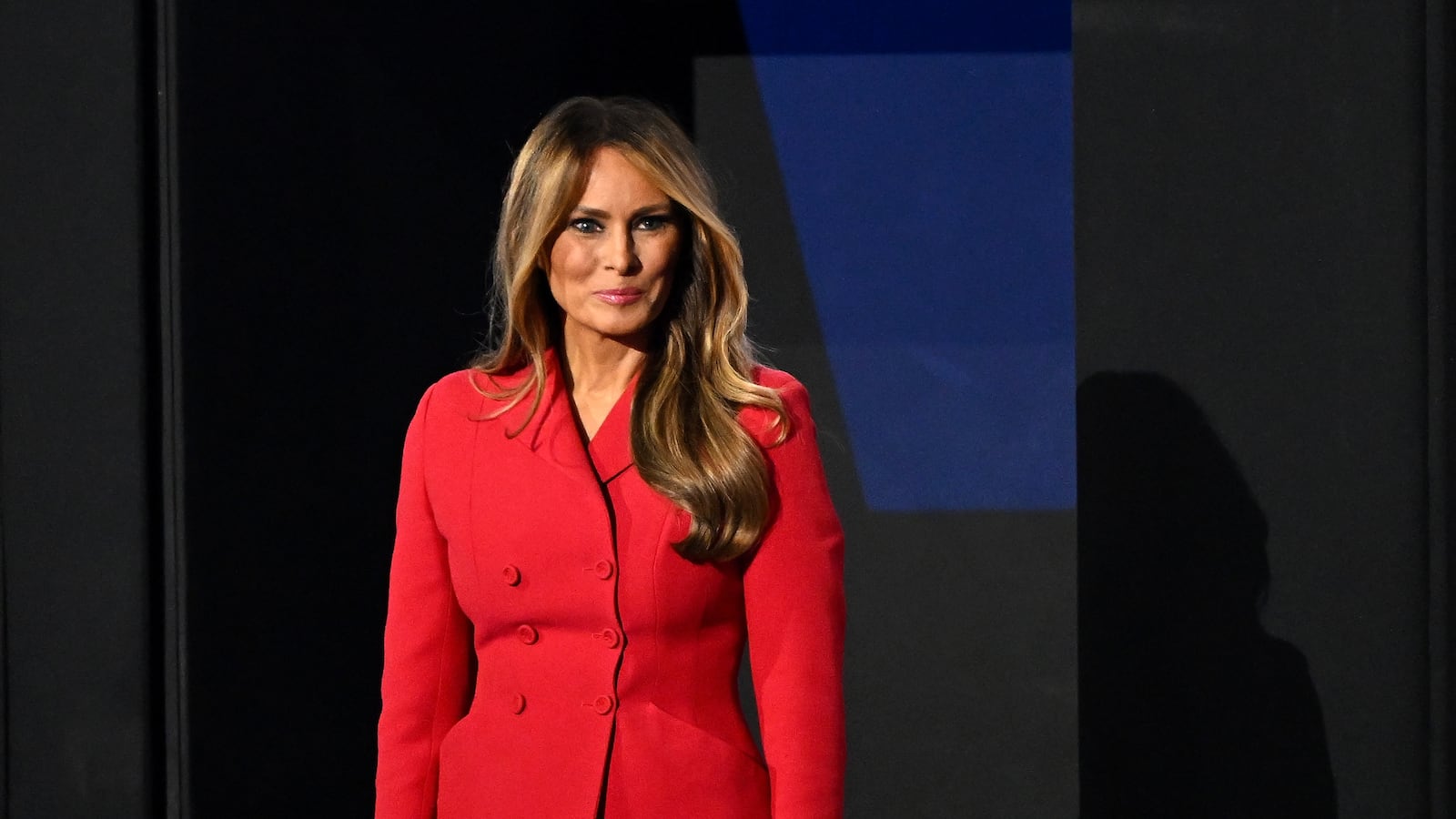 MILWAUKEE, WISCONSIN - JULY 18: Former first lady Melania Trump arrives on the fourth day of the Republican National Convention at the Fiserv Forum on July 18, 2024 in Milwaukee, Wisconsin. Delegates, politicians, and the Republican faithful are in Milwaukee for the annual convention, concluding with former President Donald Trump accepting his party's presidential nomination. The RNC takes place from July 15-18. (Photo by Leon Neal/Getty Images)