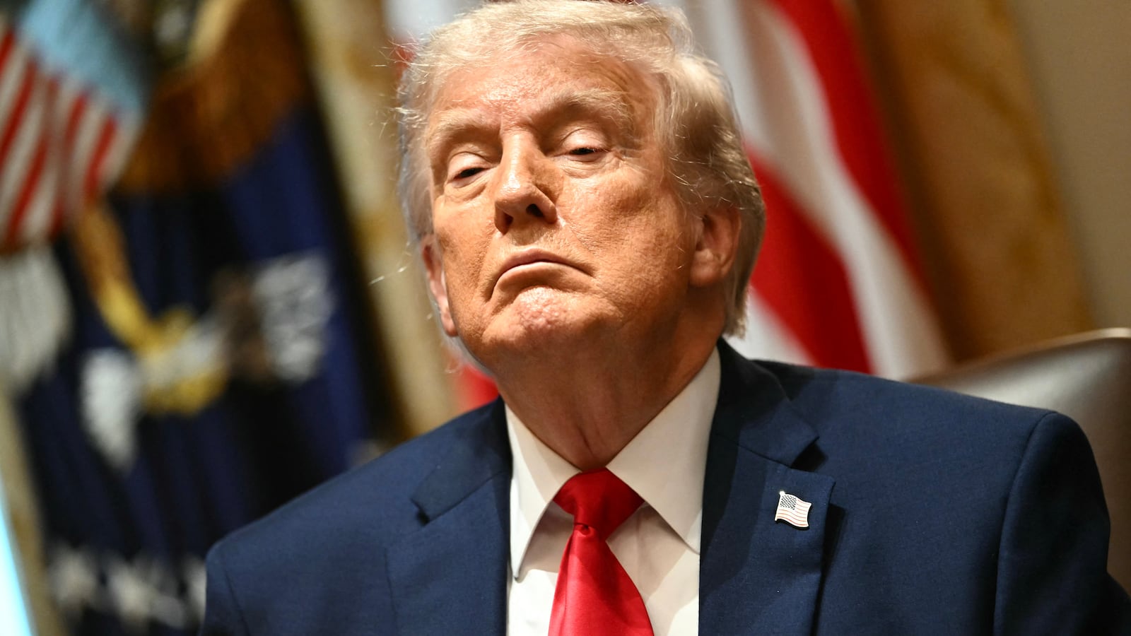 US President Donald Trump speaks during a cabinet meeting in the Cabinet Room of the White House in Washington, DC, on May 27, 2026. (Photo by Kent NISHIMURA / AFP via Getty Images)