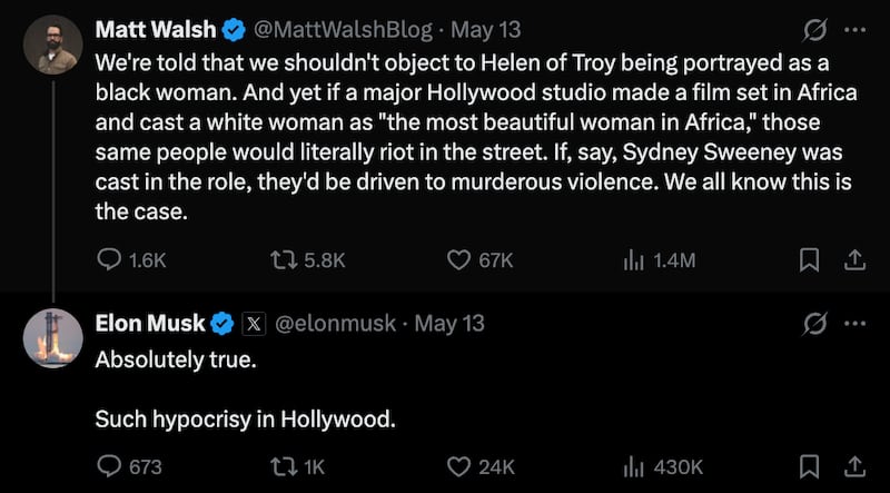Elon Musk on X