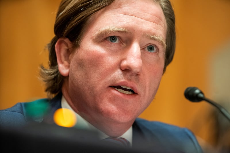 Former Cybersecurity and Infrastructure Security Agency Director Chris Krebs testifies before a Senate Homeland Security and Governmental Affairs hearing to examine claims of voter irregularities in the 2020 election, in the Dirksen Senate Office Building, in Washington, U.S., December 16, 2020. Jim Lo Scalzo/Pool via REUTERS