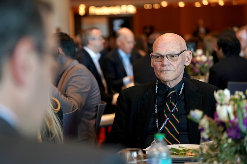 James Carville attends The New York Times DealBook Summit 2025 at Jazz at Lincoln Center on December 03, 2025 in New York City.