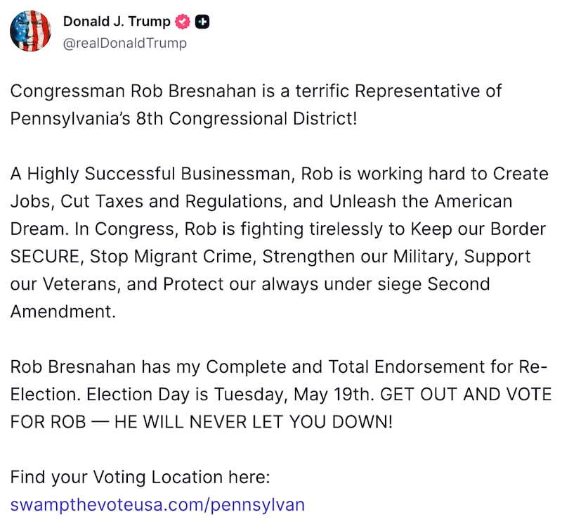 Donald Trump on Truth Social