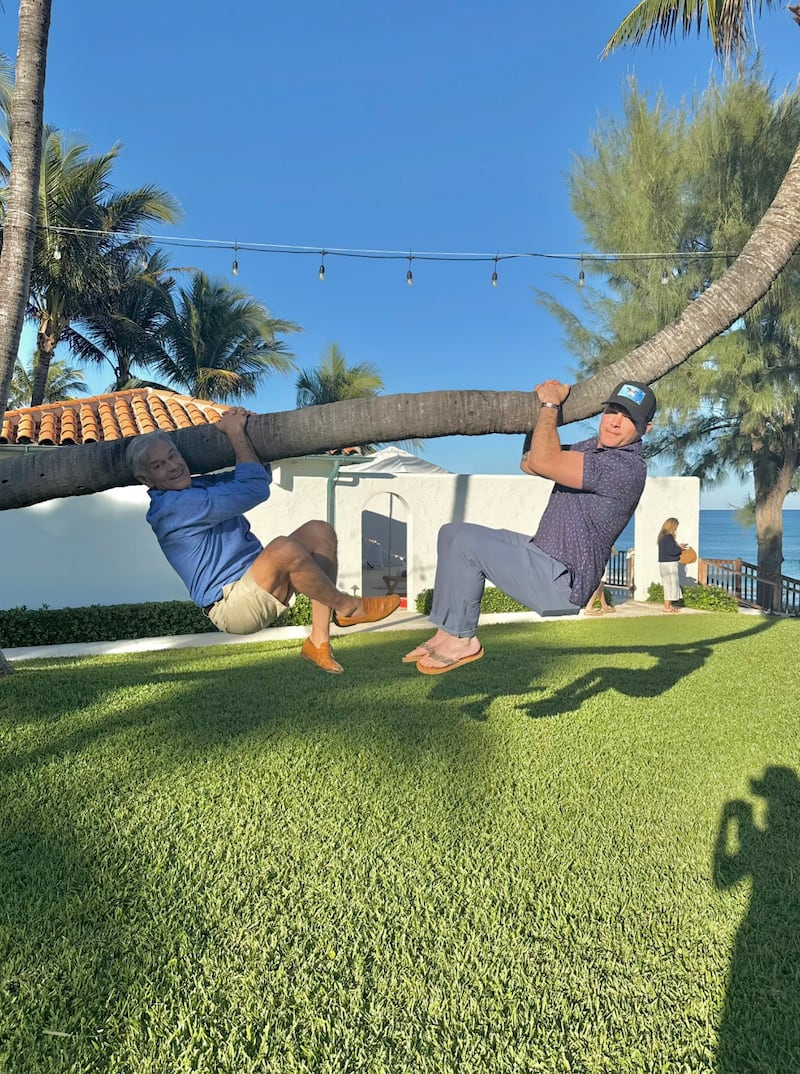 Oz and Hegseth did some "tree pullups" in February.