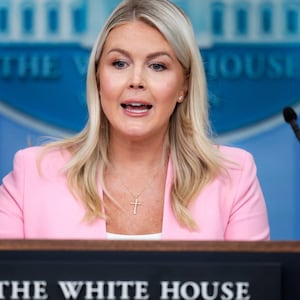 White House Press Secretary Karoline Leavitt delivers a press briefing in the James S. Brady Press Briefing Room at the White House in Washington, D.C., U.S., July 16, 2026. REUTERS/Evan Vucci