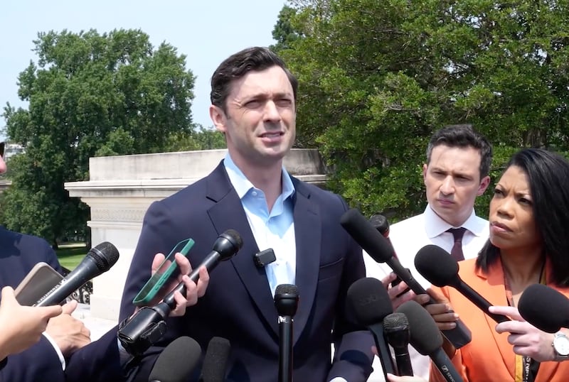 Democratic Sen. Jon Ossoff slammed President Donald Trump as the "world’s most famous sore loser" who will "reheat debunked conspiracy theories" ahead of his primetime address on Thursday.