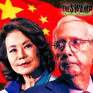 Elaine Chao and Mitch McConnell for The Swamp.