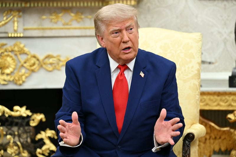 President Donald Trump claimed Iran "desperately" wanted to meet while speaking in the Oval Office of the White House on July 21, 2026.