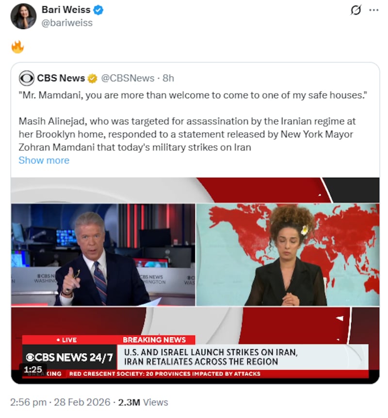Bari Weiss retweet