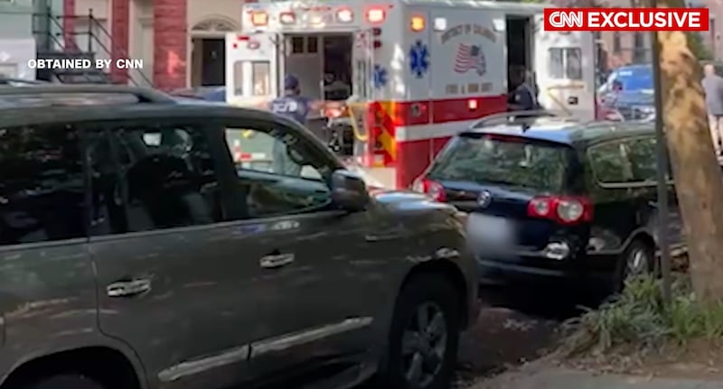 Ambulance on the street.