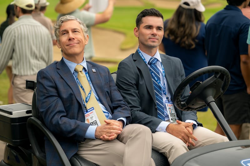 (L-R) Chris Parnell as Anton in Episode 106 of The Hawk. Cr. Colleen E Hayes/Netflix © 2026