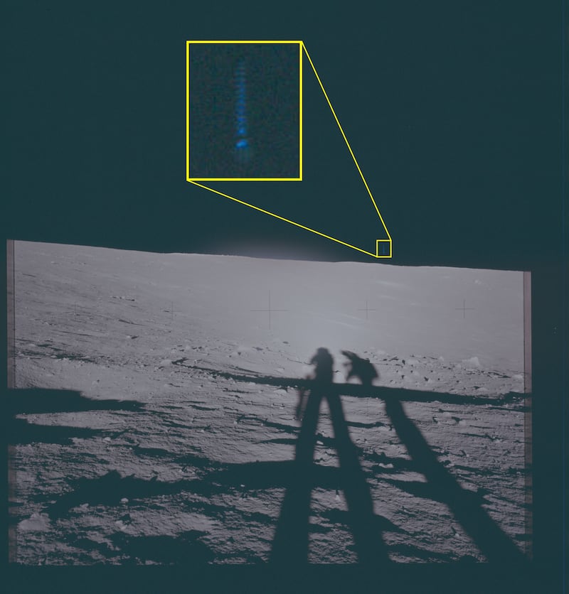 Images from the Moon during the Apollo mission.