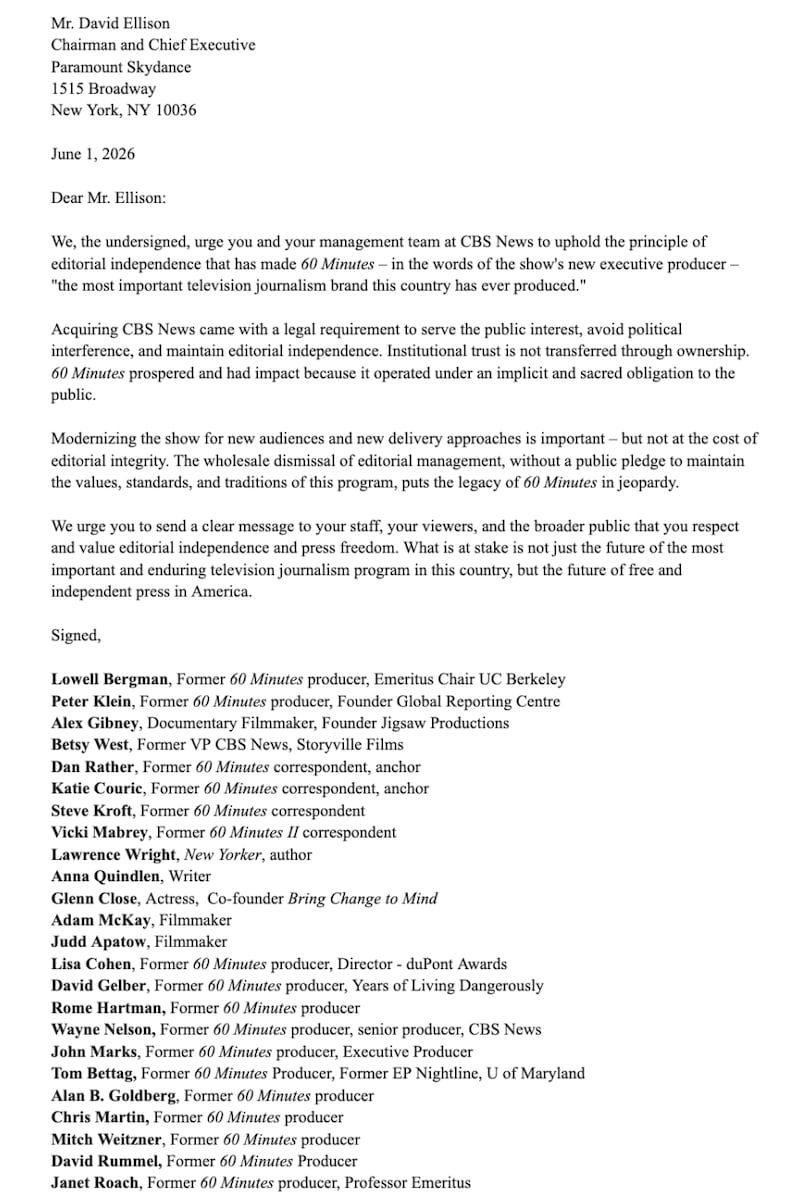 david ellison letter