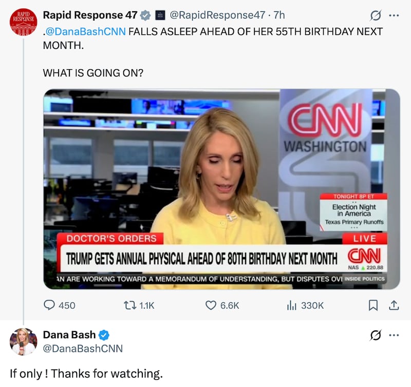 CNN's Dana Bash replies to the White House.