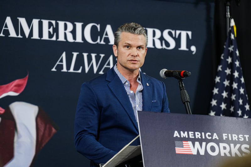 Defense Secretary Pete Hegseth took time out of his day job to campaign for Kentucky GOP House Ed Gallrein in Hebron, KY on Monday.