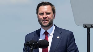 U.S. Vice President JD Vance delivers a speech aboard the Wasp-class amphibious assault ship USS Kearsarge Navy during the Sail 250 parade of ships in New York Harbor, as the United States celebrates its 250th anniversary on Independence Day in New York City, U.S., July 4, 2026.