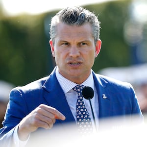 U.S. Secretary of War Pete Hegseth delivers remarks during the Department of War 2025 National Prisoner of POW/MIA Recognition Day ceremony at the Pentagon on September 19, 2025 in Arlington, Virginia.