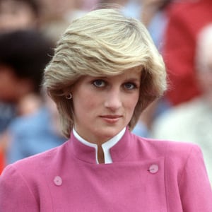 Diana, Princess of Wales, wearing a pink coat and pleated skirt, during a visit to Montague, Prince Edward Island, on June 27, 1983, in Canada.