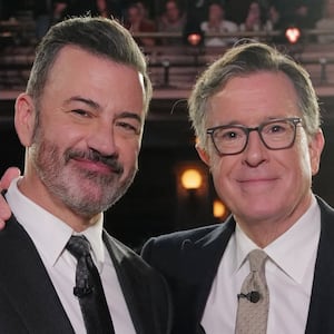 JIMMY KIMMEL LIVE!  "Jimmy Kimmel Live!" airs every weeknight at 11:35 p.m. ET and features a diverse lineup of guests that include celebrities, athletes, musical acts, comedians and human interest subjects, along with comedy bits and a house band. The guests for Tuesday, September 30 included Stephen Colbert ("The Late Show with Stephen Colbert"), Kumail Nanjiani, and musical guest Reneé Rapp. (Disney/Randy Holmes)