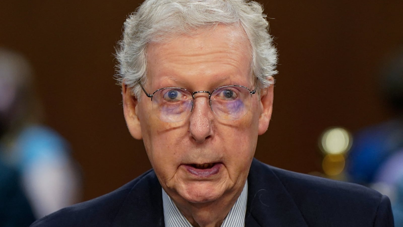 U.S. Senator Mitch McConnell (R-KY) speaks on behalf of one of U.S. President Donald Trump's judicial nominees