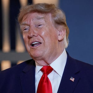 President Donald Trump speaks during the visit to the Theodore Roosevelt Presidential Library for its dedication, in Medora, North Dakota, U.S., July 1, 2026.