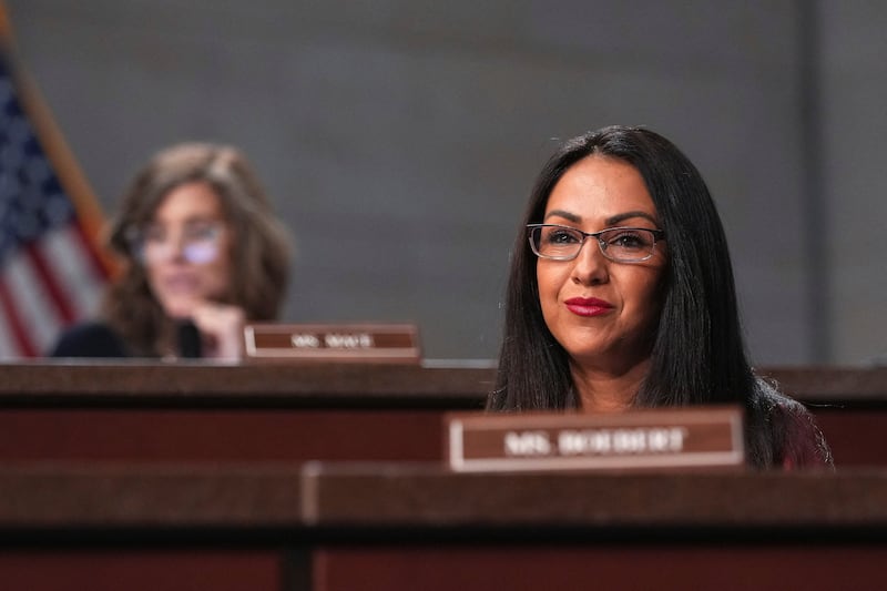 U.S. Representative Lauren Boebert (R-CO) attends the House Oversight and Accountability Committee hearing investigating fraud in Minnesota state social services, on Capitol Hill in Washington, D.C., U.S., March 4, 2026.