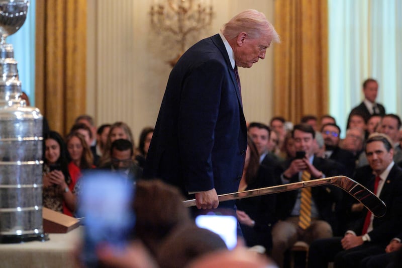 Trump hockey stick