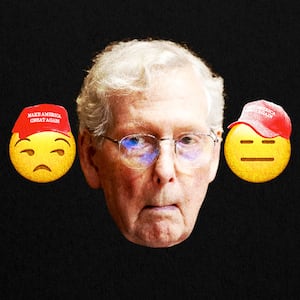 Mitch McConnell, MAGA hats