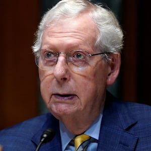 Senator Mitch McConnell (R-KY) attends a Senate Appropriations Committee hearing on U.S. President Donald Trump's budget request for the Department of Defense, on Capitol Hill in Washington, D.C., U.S., June 11, 2025.