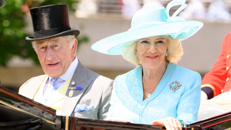 King Charles III and Queen Camilla attend day four of Royal Ascot 2026 at Ascot Racecourse on June 19, 2026, in Ascot, England.