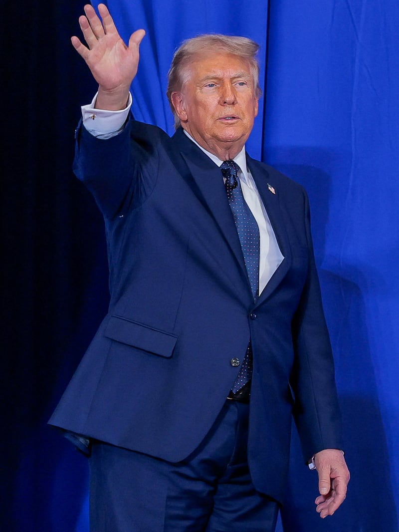 U.S. President Donald Trump waves after delivering remarks at Rockland Community College in Suffern, New York, U.S., May 22, 2026. REUTERS/Kylie Cooper