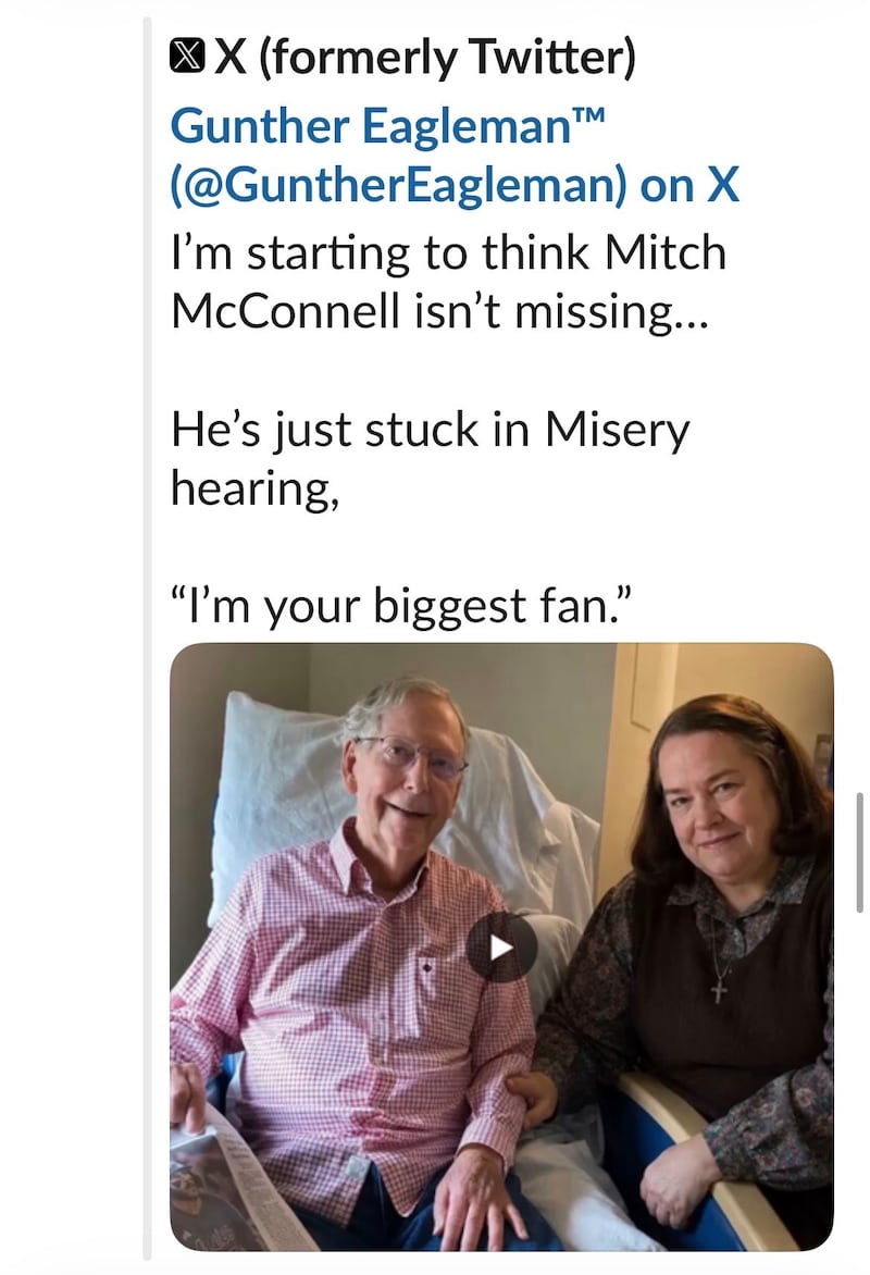 Memes of McConnell have flooded the internet.