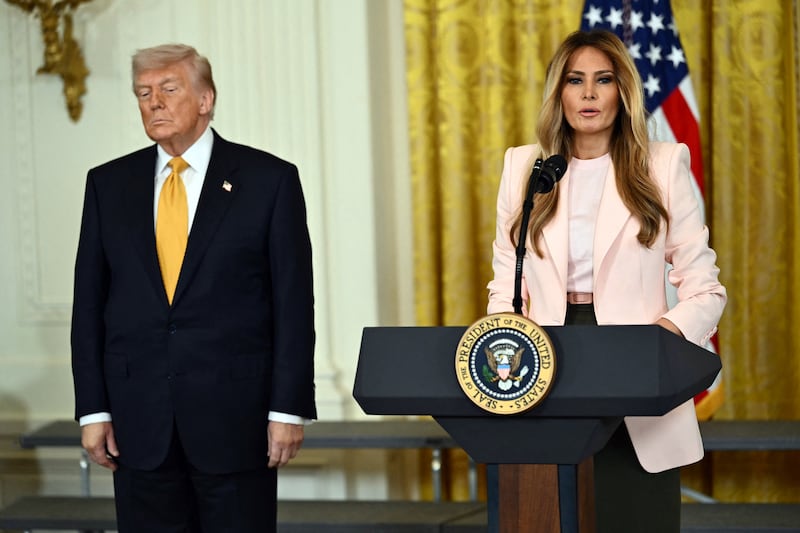 US President Donald Trump and first lady Melania Trump.
