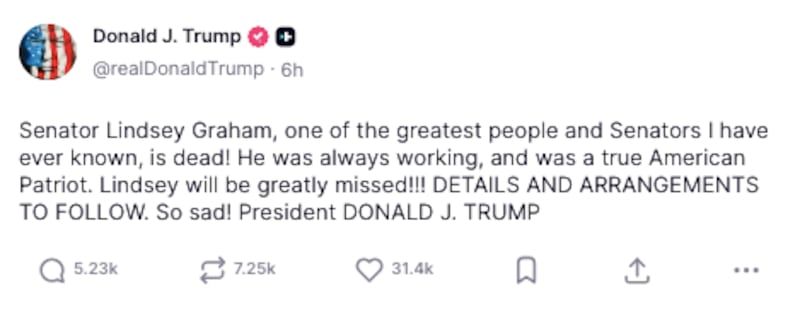 Trump Truth Social Graham