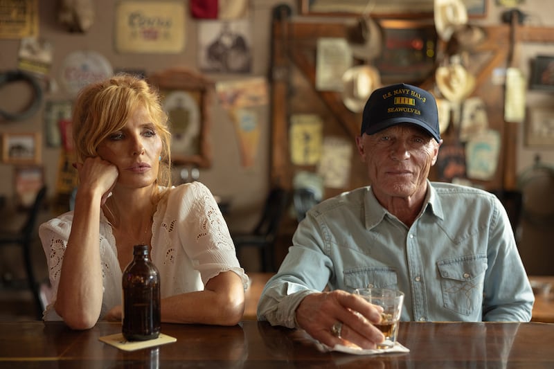 Kelly Reilly as Beth Dutton and Ed Harris as Everett McKinney.