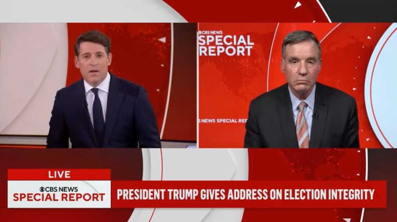 Tony Dokoupil clashes with Mark Warner live on CBS News.