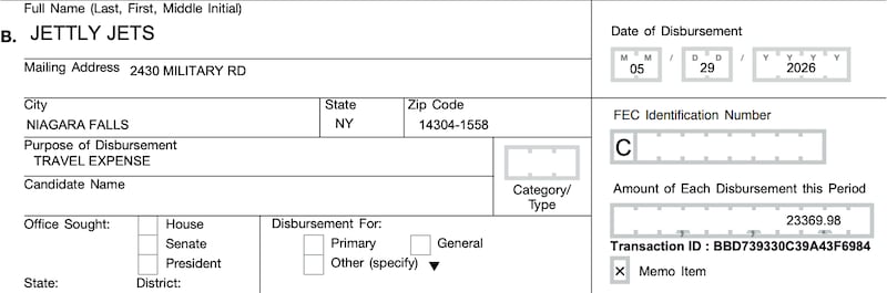 FEC disclosure/Rob Bresnahan campaign