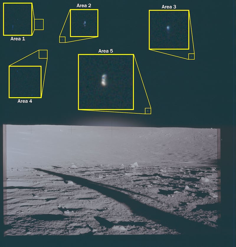 Images from the Moon during the Apollo mission.
