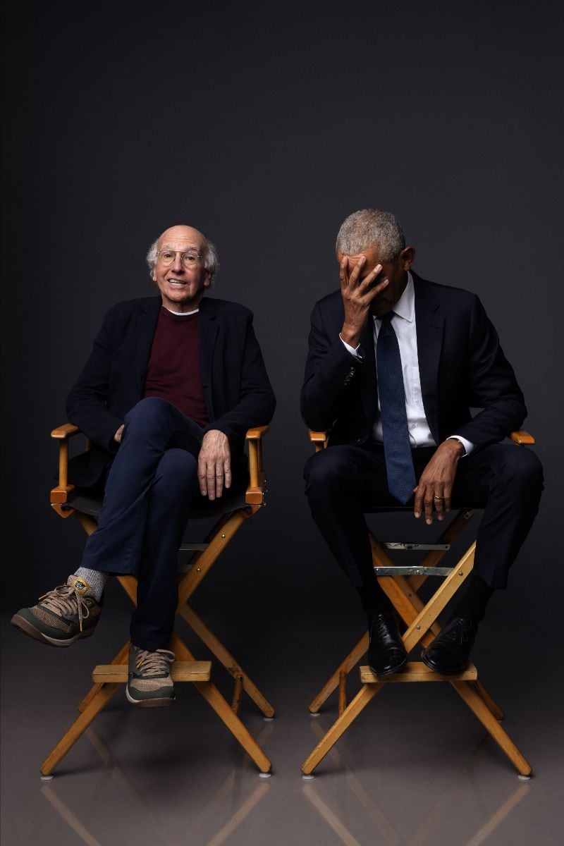 Larry David and Barack Obama