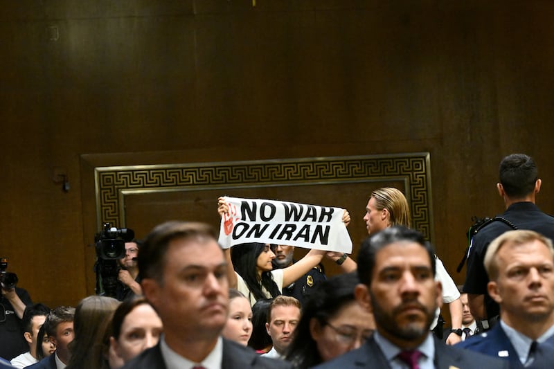 The hearing with Hegseth was interrupted by several protesters who were removed from the room by Capitol Police.