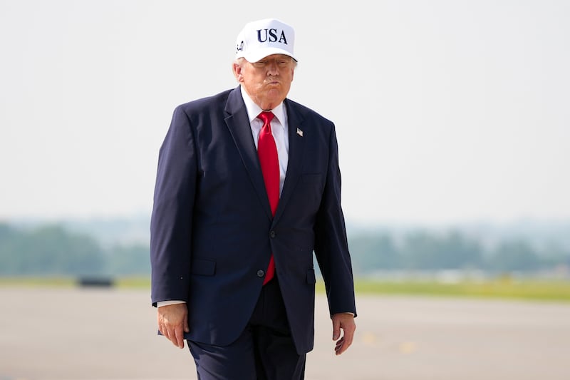 President Donald Trump, pictured July 1, was hit with a weaker than expected jobs report for June with just 57,000 jobs added to the U.S. economy.
